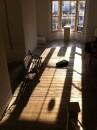 Setting up for the first preview at The Empty Shop, Durham.