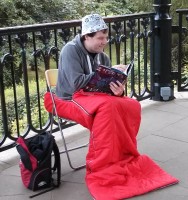 Chris Neville-Smith as Kevin on the Buxton Fringe bandstand