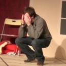 'If your brother were alive ... if your brother was alive ...I got so sick of hearing that. I’m sure that if my dad had the choice then he would have preferred me to have been in the coffin. Just call me Farimir.' Kevin (Chris Neville Smith) crouches, trying to block out the words.
